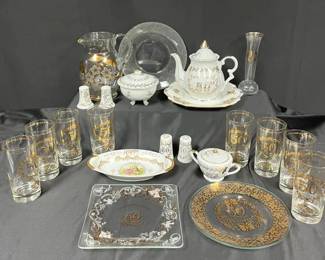 50th Anniversary Glassware  China  Culver  Lefton