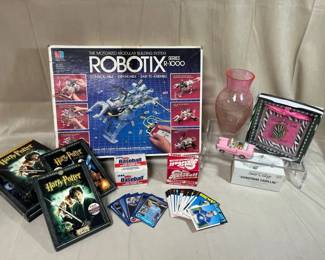 Robotix R1000 Building System, 1986 Topps Baseball Cards  Harry Potter DVDs, Girls Pink Cadillac