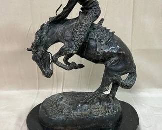 Rattlesnake by Frederic Remington  Western BronzeStyle Sculpture