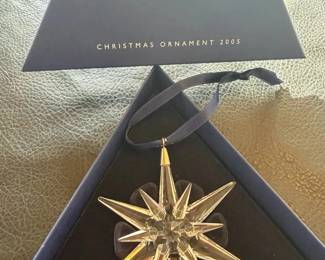 Swarovski 2005 Annual Christmas Ornament  Crystal Star Snowflake with Original Box
