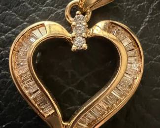 Diamond Heart Pendant in 14KT