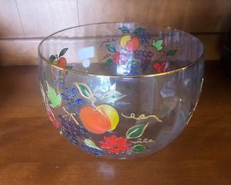 hand colored bowl, large