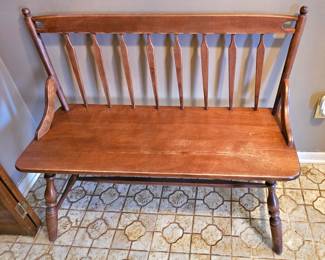 petite bench, great for patio or entry 