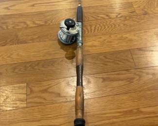 Vintage Bamboo Fishing Rod and Reel Combo