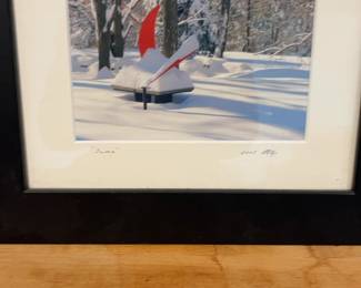 “Suma” Framed Abstract Sculpture Winter Landscape Photograph Signed 2005