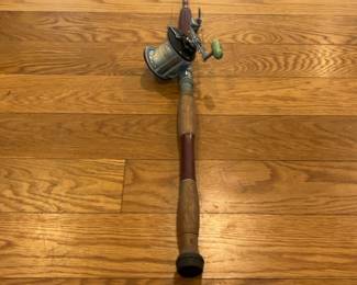 Vintage Bamboo Fishing Rod and Reel Combo