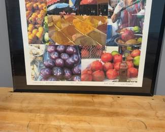 Tel Aviv Market Spice and Fruit Collage Art Print