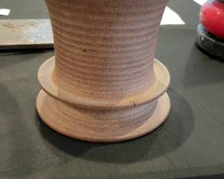 Rustic Studio Pottery Ribbed Ceramic Vessel