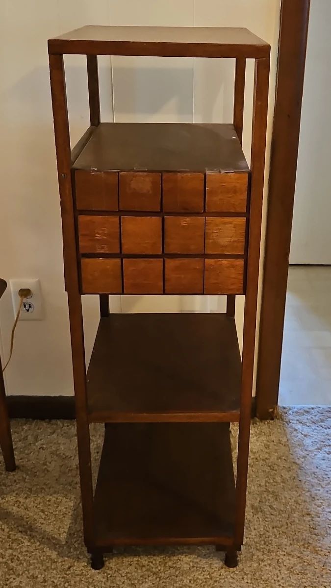 Wooden card catalog cabinet