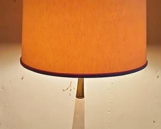 MidCentury Ribbed Ceramic Table Lamp