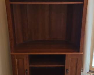 Corner Media Console with Hutch