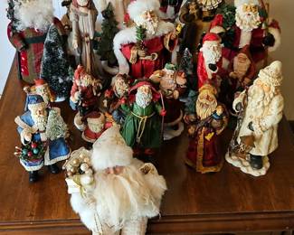 Collection of Santa Claus Figurines