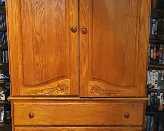 Oak Armoire Dresser
