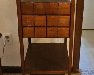 Wooden card catalog cabinet