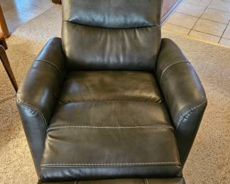 Dark Gray Faux Leather Recliner second image