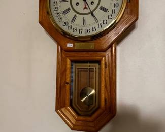 Calendar Regulator wall clock, pendulum wall clock