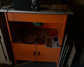 woodworking routertable cabinet with router, metal top with storage, great for cabinetery, trim work, woodworking projects