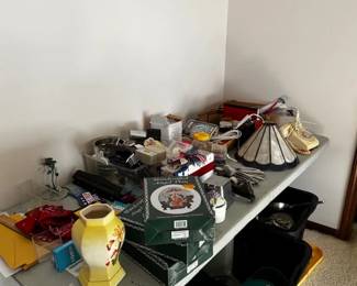 rotary phone, misc knickknacks