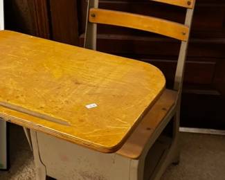 Wood and Metal Student desk, school desk