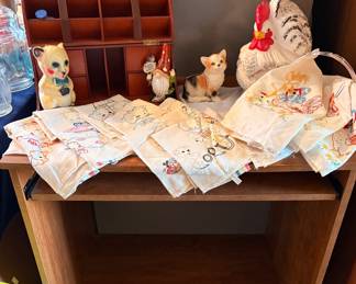 Tea towels embroidery by LaVerna