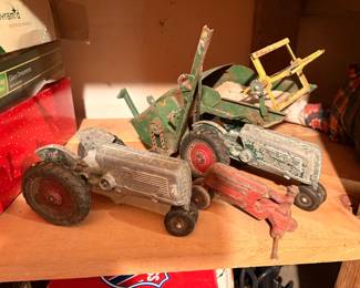 Vintage toy tractors