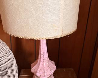 Vintage mid century Pink table lamp