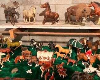 Moose, horse and buffalo 