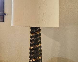 MCM- 50" Turned Column/ Laural Pattern Lamp