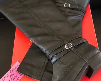 Pinkolinos 6 1/2-7 New Black Leather Boots