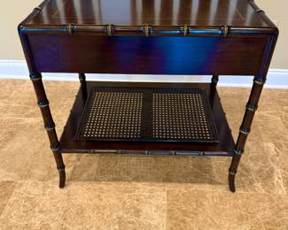 Tobi Fairley for Woodbridge Furniture end table - "bamboo" trim