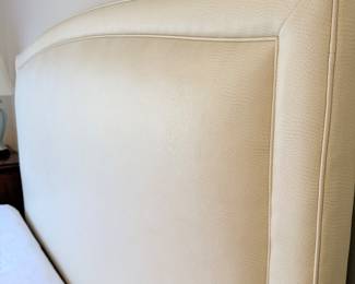 Faux leather king size bed