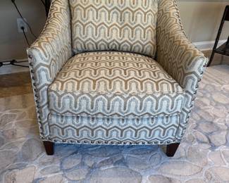 Upholstered club chairs