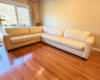 Leather sectional sofa