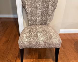 Animal print upholstered chairs