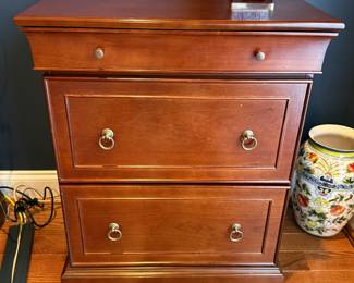 Mahogany nightstand (one of two)