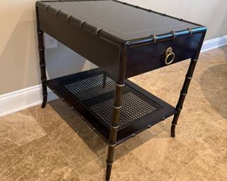 Tobi Fairley for Woodbridge Furniture end table - "bamboo" trim