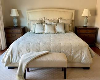 Faux leather king size bed