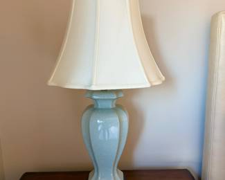 Celadon lamp (one of two)