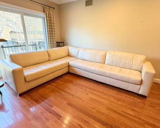 Leather sectional sofa