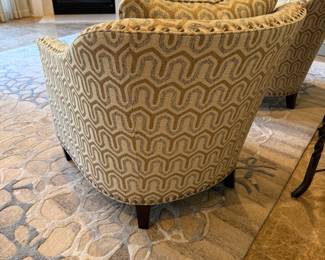 Upholstered club chairs