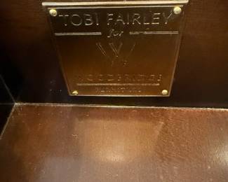 Tobi Fairley for Woodbridge Furniture end table - "bamboo" trim