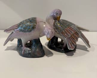 Pair Ceramic birds