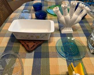 Corning ware floral dish