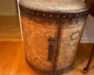 Old World Map Duffel Table
