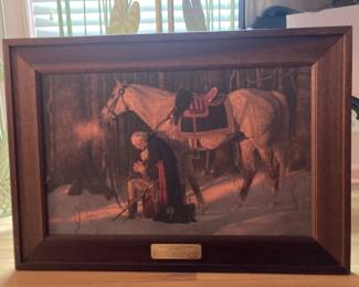 Painting of George Washington praying