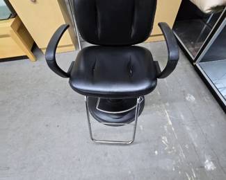 2  Black Salon Chairs 
