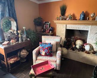 Vintage mirror vanity, chair , walking pad, globes