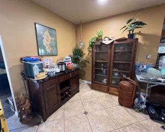 Curio cabinet and wine cabinet 