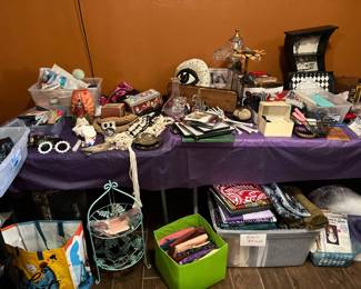 Fabric, craft items, sunglasses misc