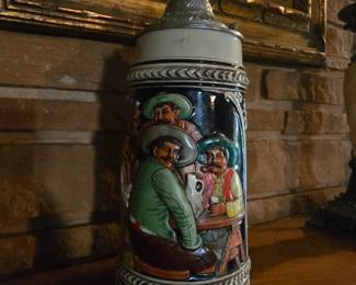 Hand painted Mexican- themed beer stein